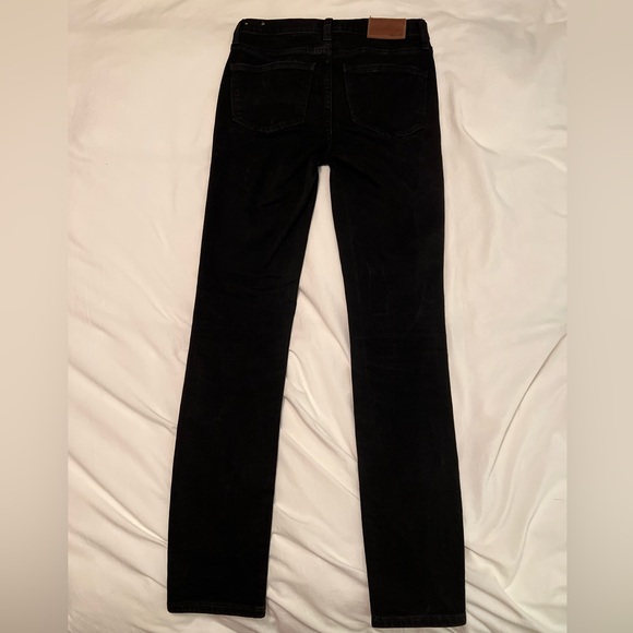 Madewell Jeans - Road Tripper Black Denim Stretch Skinny Mid Rise Womens 24 - Picture 2 of 13